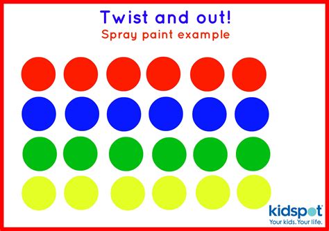 Twister Game Spinner Template