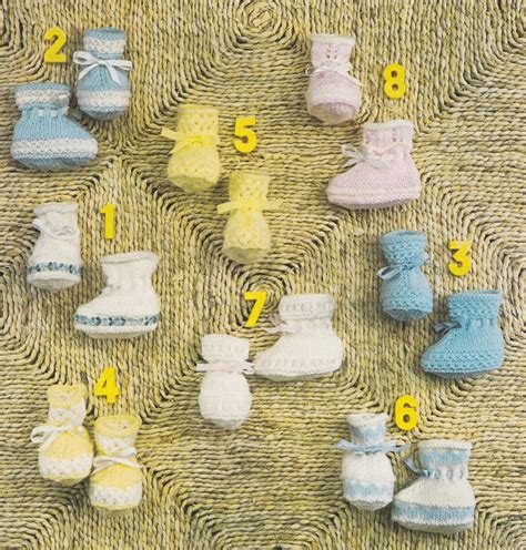 Babies Bootees Knitting Pattern Pdf Boys Or Girls 1 6 Months Baby