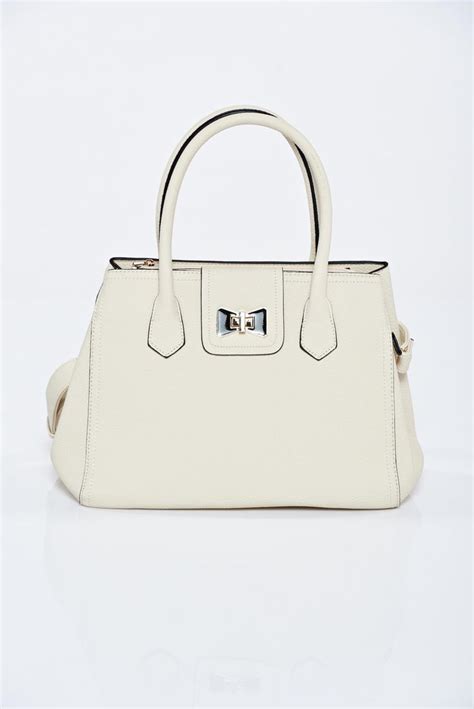 Cream Casual Upper Material Ecological Leather Bag Metalic Accessory