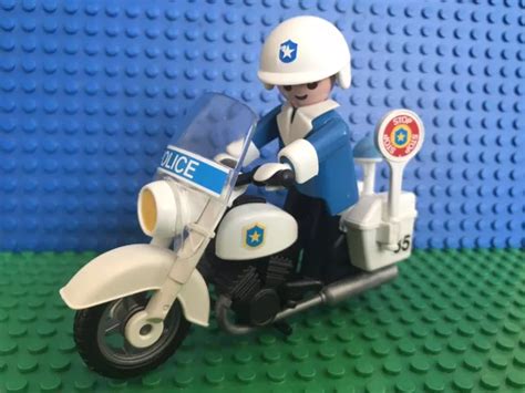 PLAYMOBIL 3564 Policier Moto Vintage 100 Complet Superbe TBE 002