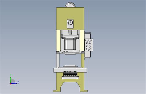 160t冲床模型solidworks 2012模型图纸下载 懒石网