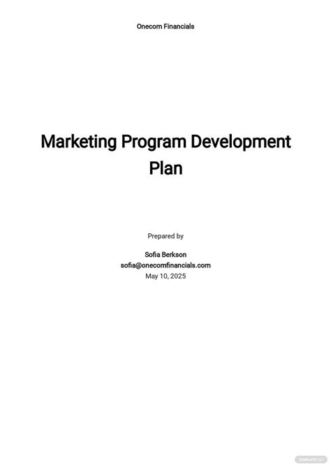 Program Development Plan Template Google Docs Word Apple Pages Pdf