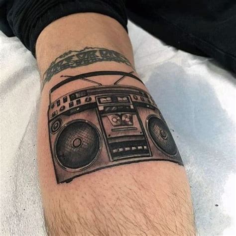 40 Boombox Tattoo Designs For Men Retro Ink Ideas