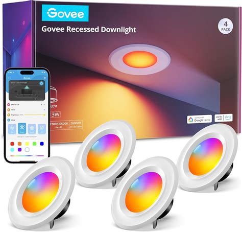 Govee Iluminaci N Empotrable Inteligente De Pulgadas Wi Fi Bluetooth