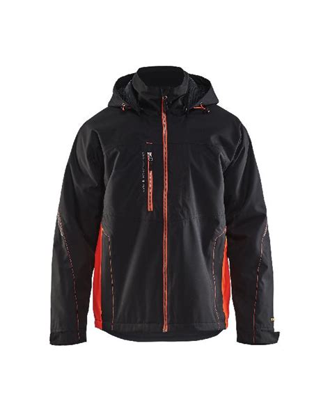 Veste De Travail Hardshell Noir Rouge Fluo Tl Bl Kl Der