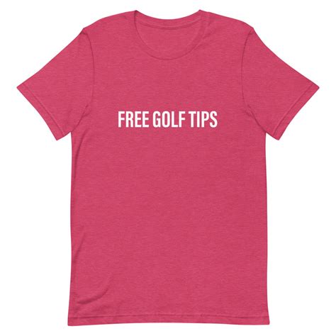 Free Golf Tips Dark Heather Short Sleeve Unisex T Shirt Offbeat Tees