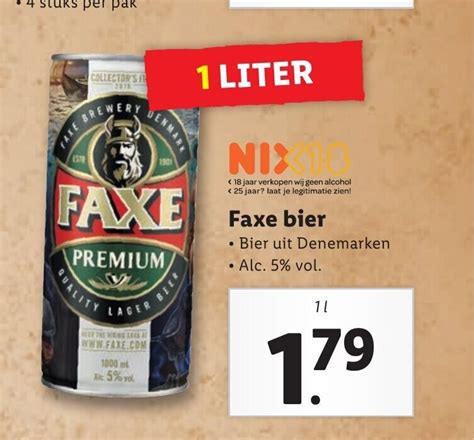 Faxe Bier 1 Liter Aanbieding Bij Lidl