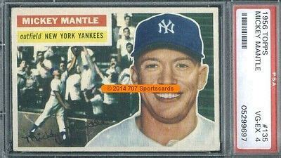 1956 Topps 135 GB Mickey Mantle PSA 4 9697 MickeyMantle Mickey