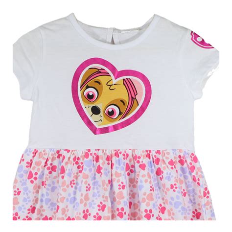 Vestido Niña Skye Corazon Blanco Paw Patrol EntreKids