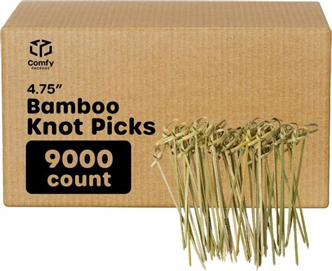 Amazon Comfy Package Case Of 9000 Bamboo Knot Picks 4 75 Inch