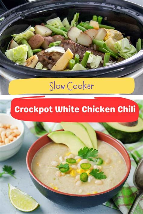 White Chicken Chili Slow Cooker Easy Crock Pot Recipe