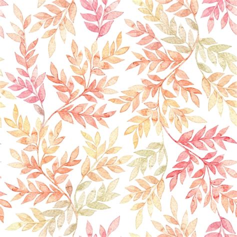 Premium Photo Botanical Watercolor Seamless Pattern