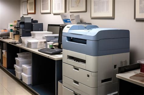 Premium Ai Image Photocopy Machines Printer In Printing Room At Office