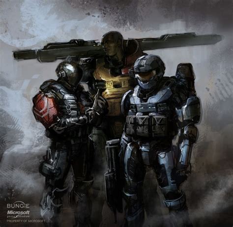 Noble Team #ConceptArt from #HaloReach by #IsaacHannaford | Halo reach, Halo armor, Halo