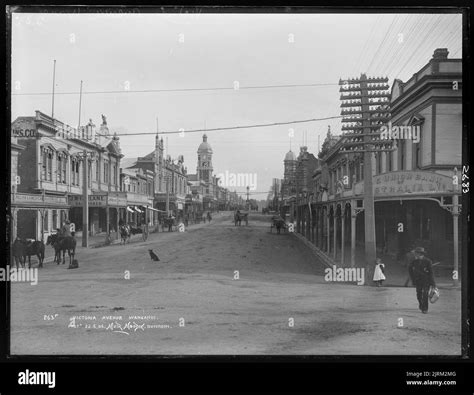 Victoria Avenue, Wanganui, circa 1905, Dunedin, by Muir & Moodie Stock Photo - Alamy