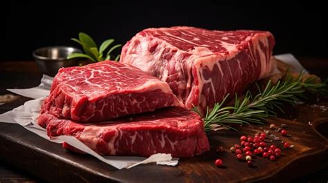 Premium Photo Raw Rib Eye Beef Steak Ai Generated Image