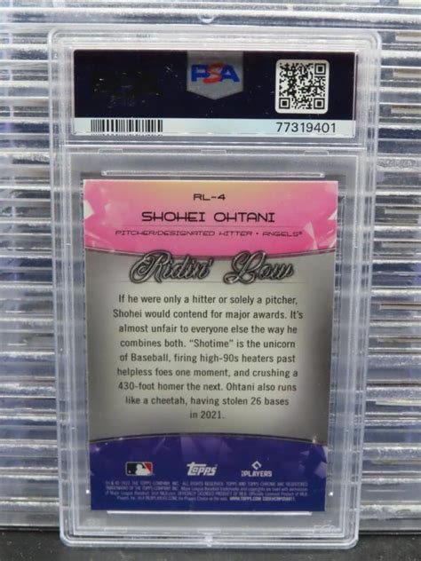 Topps Chrome Ben Baller Shohei Ohtani Ridin Low Rl Psa Mint