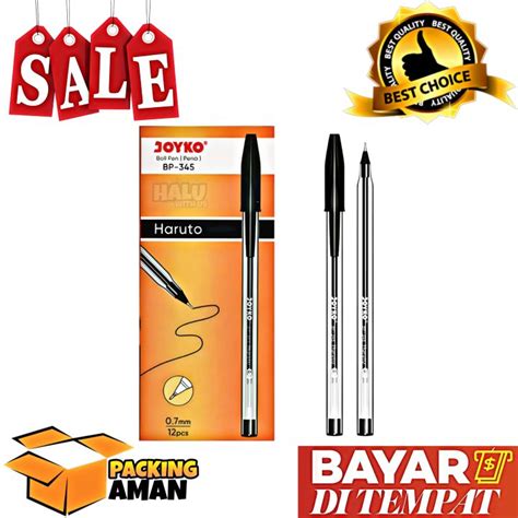 BISA COD PROMO 12 Pcs Ball Pen Pulpen Pena Joyko BP 345 Haruto 0 7 Mm