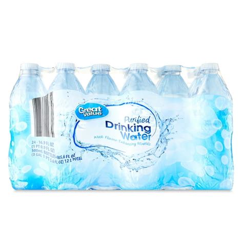 Great Value Purified Drinking Water 16 9 Fl Oz 24 Count Walmart