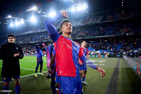 Dan Ndoye Of Fc Basel Celebrates After Winning Their Game During The