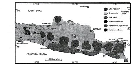 Distribusi Spasial Dan Temporal Batuan Volkanik Tersier Di Jawa Tengah