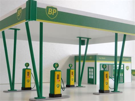 Scale Gas Station Miniature Diorama Model Kit Petrol Etsy