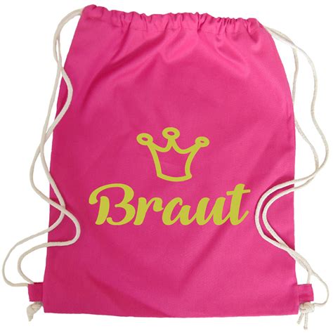 JGA Rucksack Team Braut Pink Mit Goldfarbenem Aufdruck