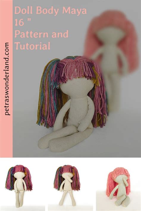 Maya Doll Body 16 With Hair Is Made From Fabric It Is Machine Sewn And Her Hair Is Made From