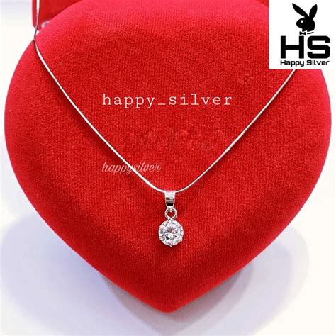 Jual Kalung Perak Asli Silver Lapis Emas Putih Model Liontin