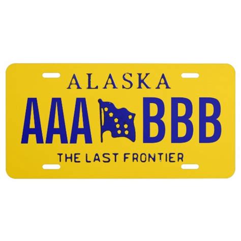 Alaska Custom License Plate Zazzle