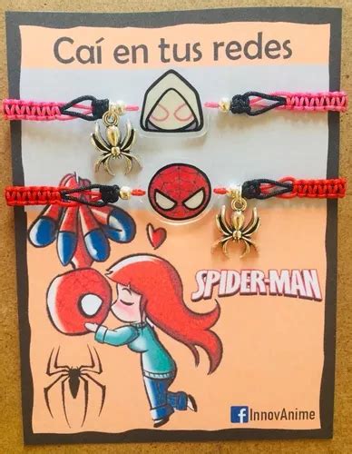 Par De Pulseras Spider Man D O Pel Cula Spider Verse Pareja Meses Sin