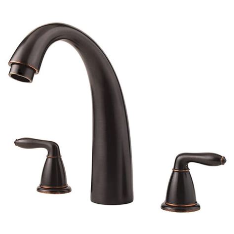 Pfister Serrano Tuscan Bronze 2 Handle Deck Mount Roman High Arc Bathtub Faucet At