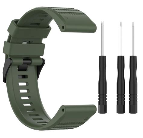 Klokkereim For Garmin Fenix Approach Forerunner Green Silicone Elkj P