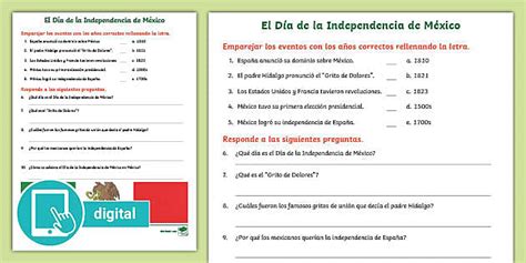 Cuestionario Interactivo Día De La Independencia De México