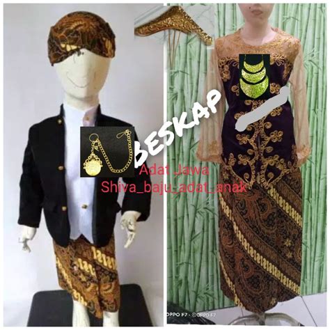 Jual Baju Adat Jawa Tk Beskap Kebaya Bludru Shopee Indonesia