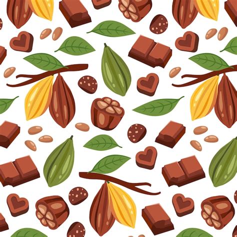 Dise O De Patr N De Chocolate Dibujado A Mano Vector Gratis