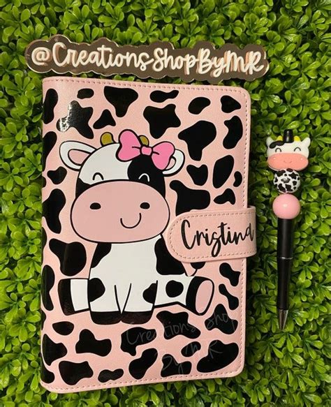 Cow Budget Binder Cow Beaded Pen A6 Cash Envelope Binder Etsy