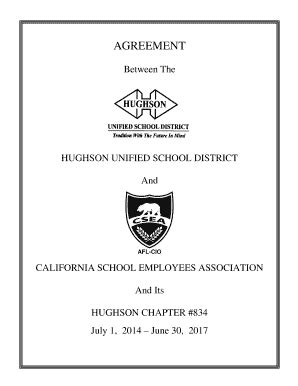 Fillable Online hughson k12 ca CSEA bContractb - Hughson Unified School District - hughson k12 ...