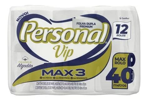 Papel Higiênico Vip Folha Dupla 12 Rolos Personal MercadoLivre