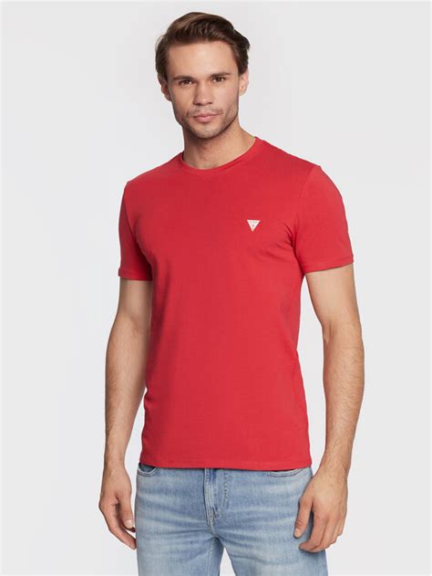 Guess T Shirt Core M Yi J Czerwony Super Slim Fit Modivo Pl