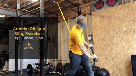 3 Anterior Oblique Sling Exercises Using Resistance Band And Steel Mace