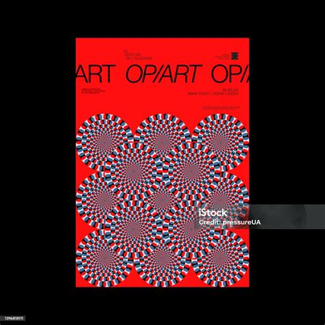 Minimalist Abstract Opart Poster Graphics Layout Design With Helvetica