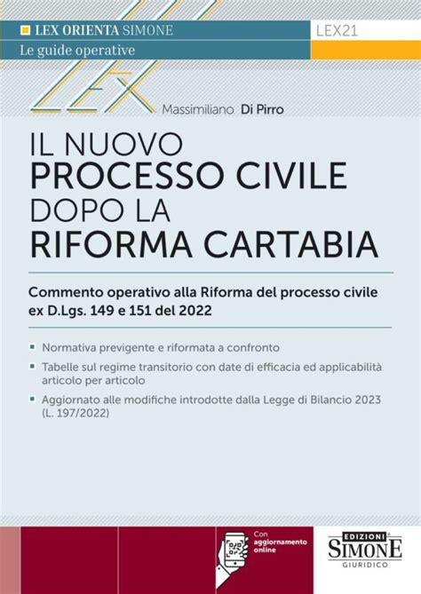 Libri Riforma Cartabia Di Civile E Penale Edizioni Simone