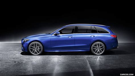 2022 Mercedes Benz C Class Wagon T Model Color Spectral Blue Side