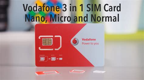 How To Insert A Vodafone In Sim Card Nano Micro And Normal Youtube