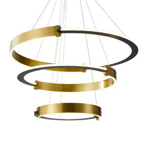 Lustre Pendente Nordecor Uoli 2574 Preto Ouro Fosco Led Bivolt Leroy