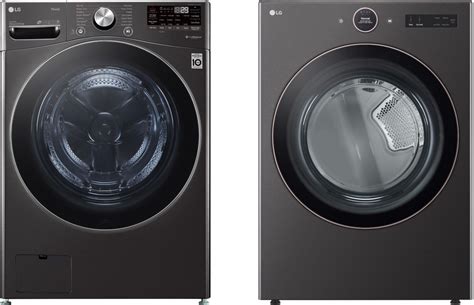 LG LGWADRGB6500 Side-by-Side Washer & Dryer Set with Front Load Washer ...