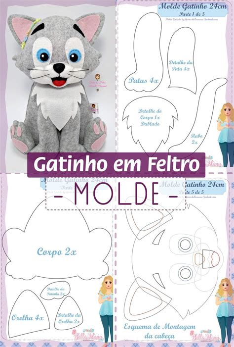 Molde Gatinho Para Imprimir - 7