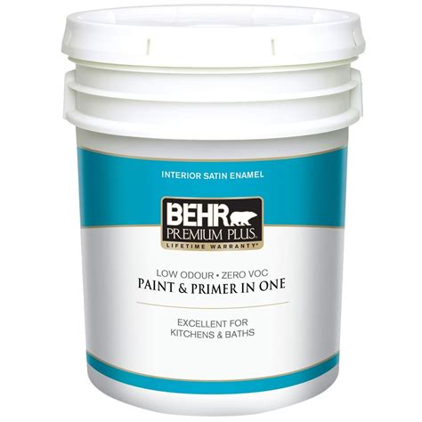 Behr Premium Plus Interior Satin Enamel Paint And Primer Ultra Pure