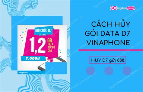 Hướng dẫn huỷ gói DATA D7 VinaPhone để không gia hạn tiếp